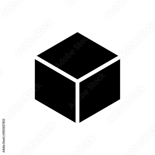 Cube icon logo sign set vector outline