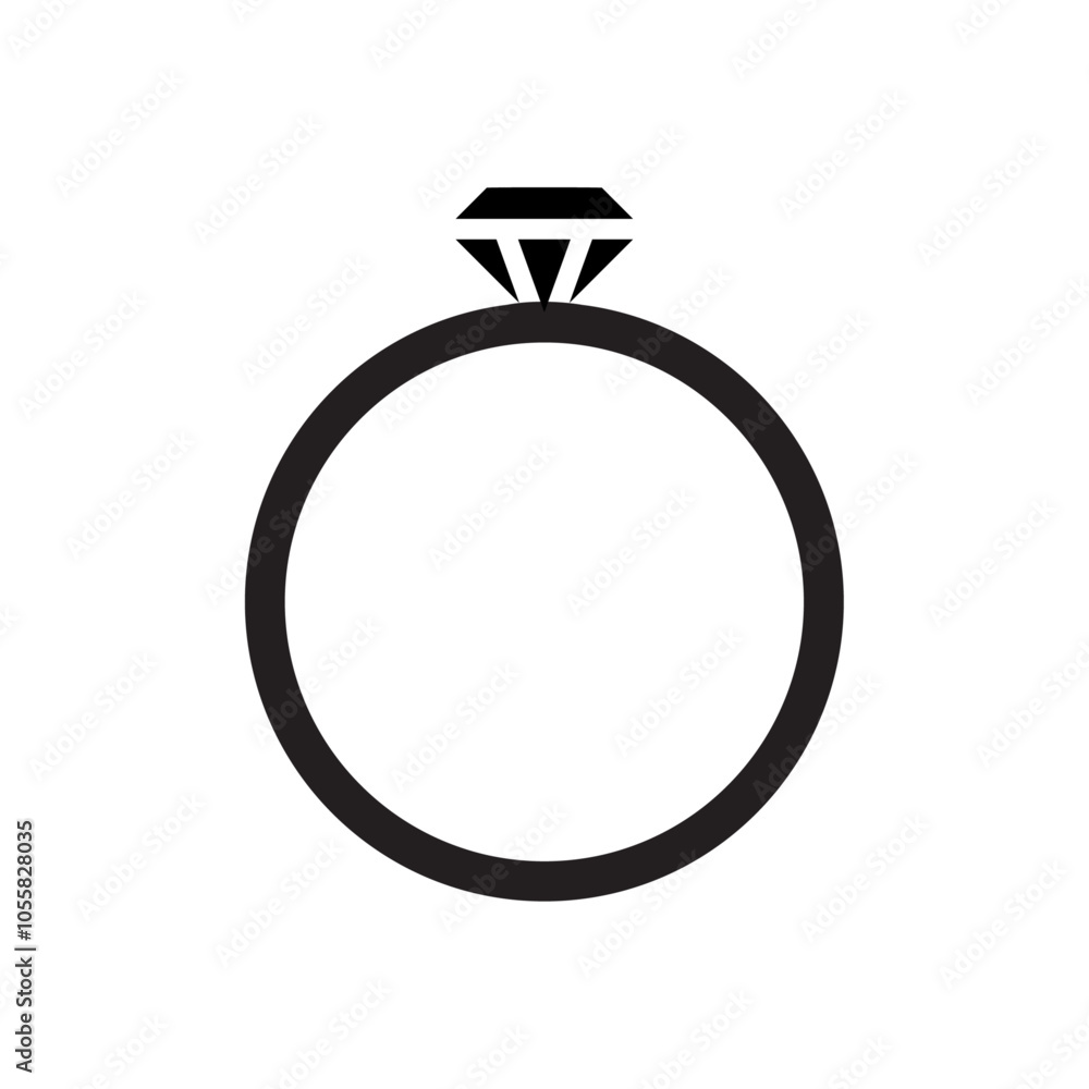 Diamond ring icon logo sign set vector outline Diamond ring icon logo sign set vector outline