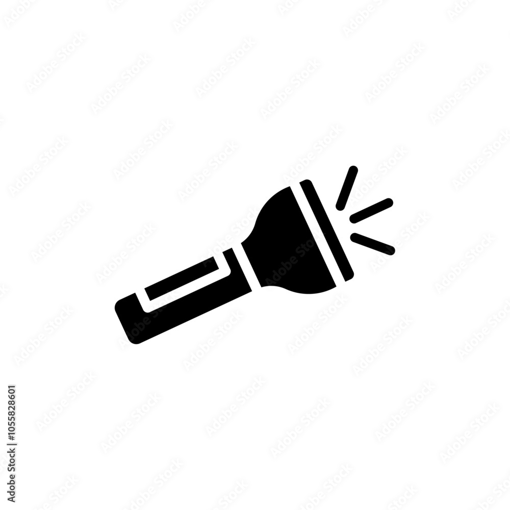 Flashlight icon logo sign set vector outline Flashlight icon logo sign set vector outline