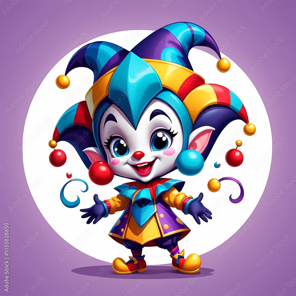vector illustration of jesters having fun and playing vector illustration of jesters having fun and playing
