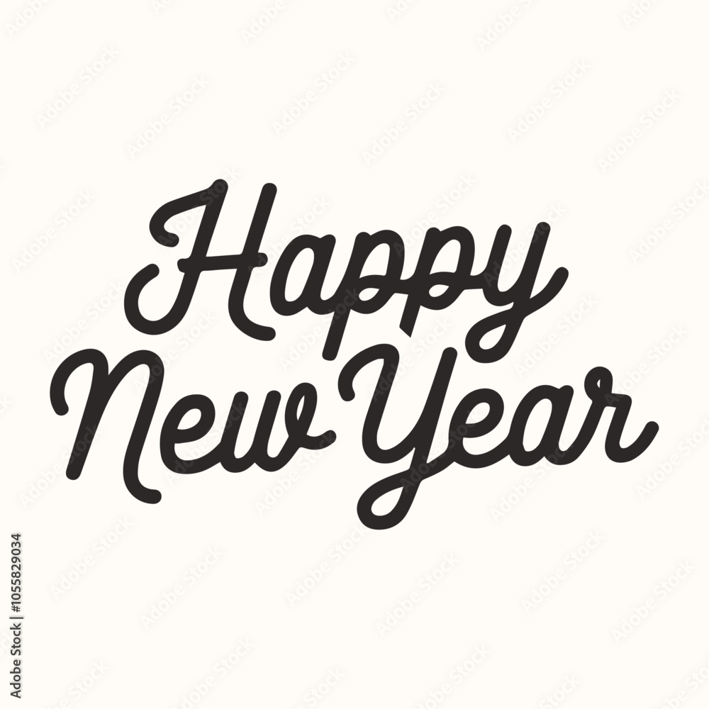 Happy new year text typography background, New Year text logo template with bold font written in vector design
Happy new year text typography background, New Year text logo template with bold font written in vector design