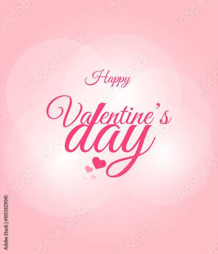 Valentine's Day Poster Template Vector Lovely Happy Valentine's Day Background