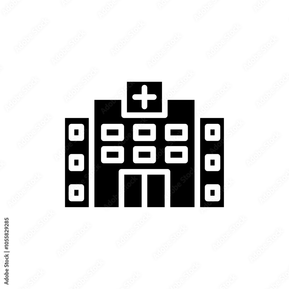 Hospital Icon logo sign set vector outline Hospital Icon logo sign set vector outline