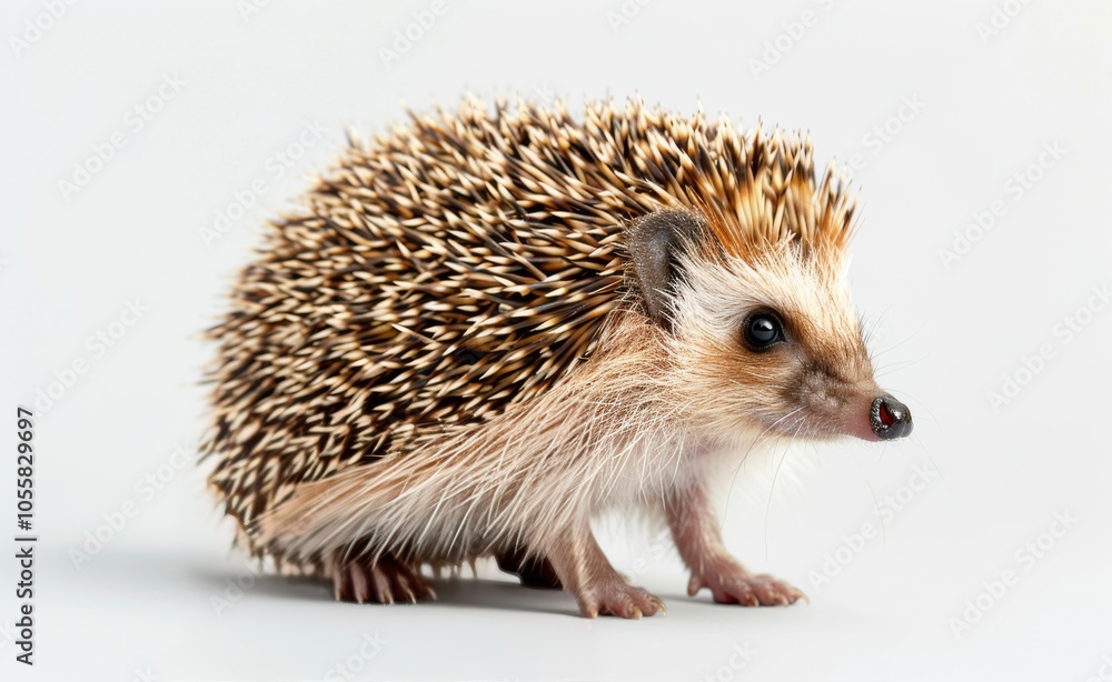 A Close-Up View Of A Brown Hedgehog With Spikes A Close-Up View Of A Brown Hedgehog With Spikes