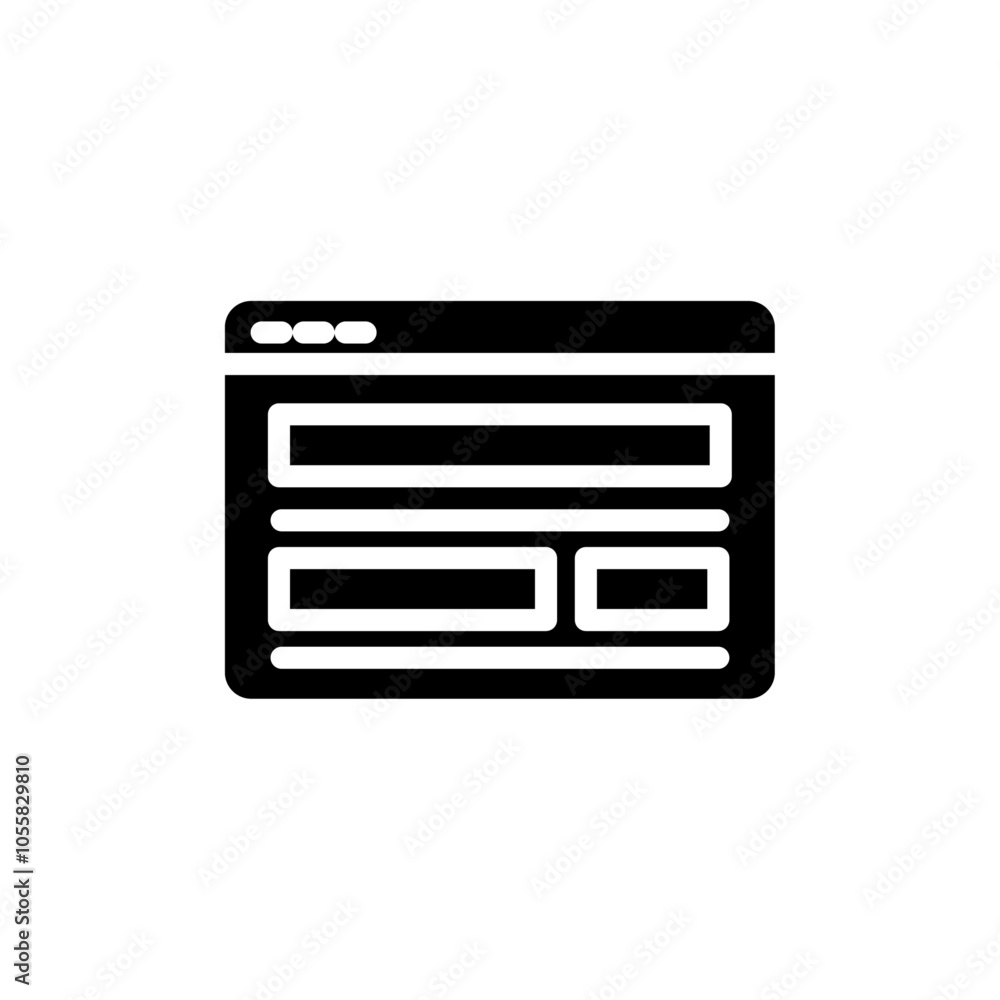Layout icon logo sign set vector outline Layout icon logo sign set vector outline