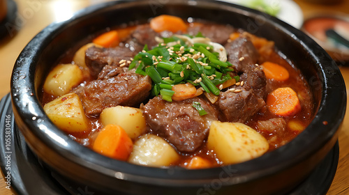 Korean-style braised short ribs (galbijjim) with carrots, potatoes, and chestnuts3 photo