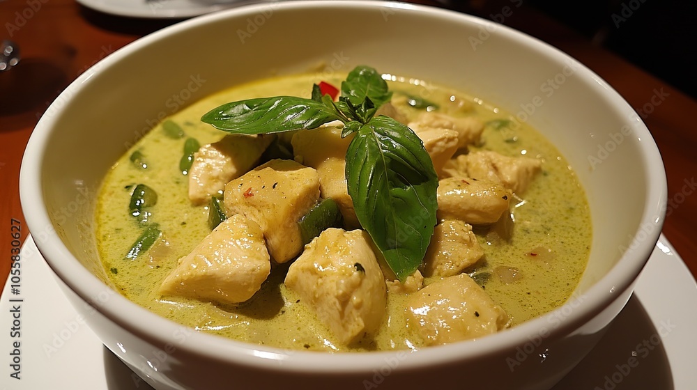 Spicy Thai green curry with chicken Spicy Thai green curry with chicken