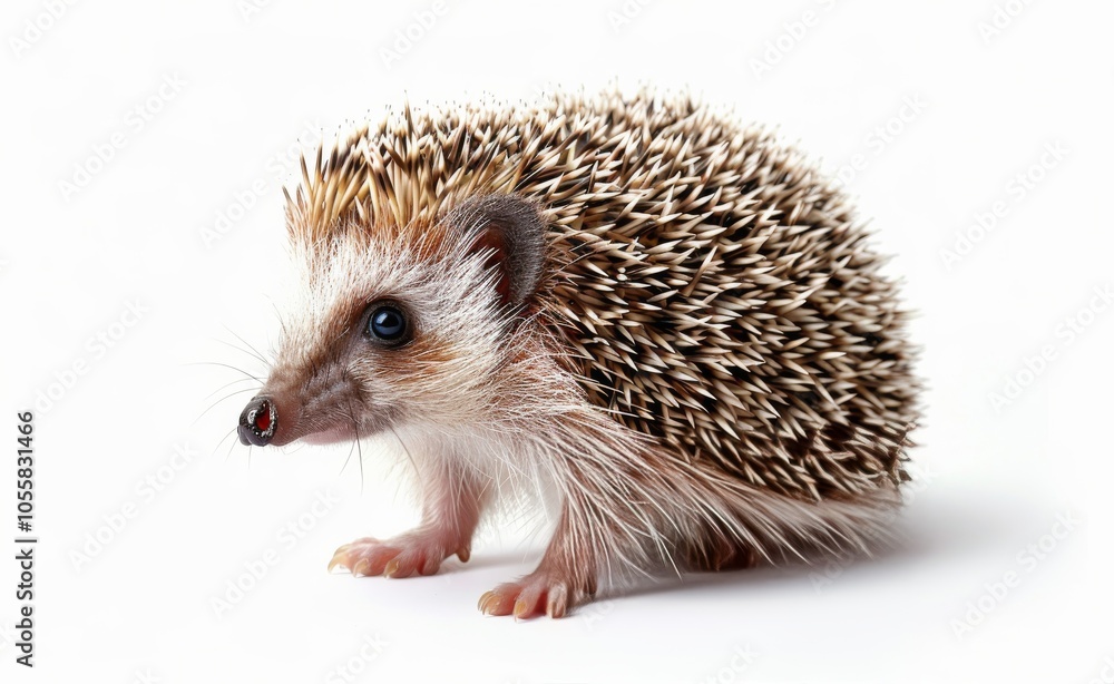 A Close-Up View Of A Brown Hedgehog With Spikes A Close-Up View Of A Brown Hedgehog With Spikes