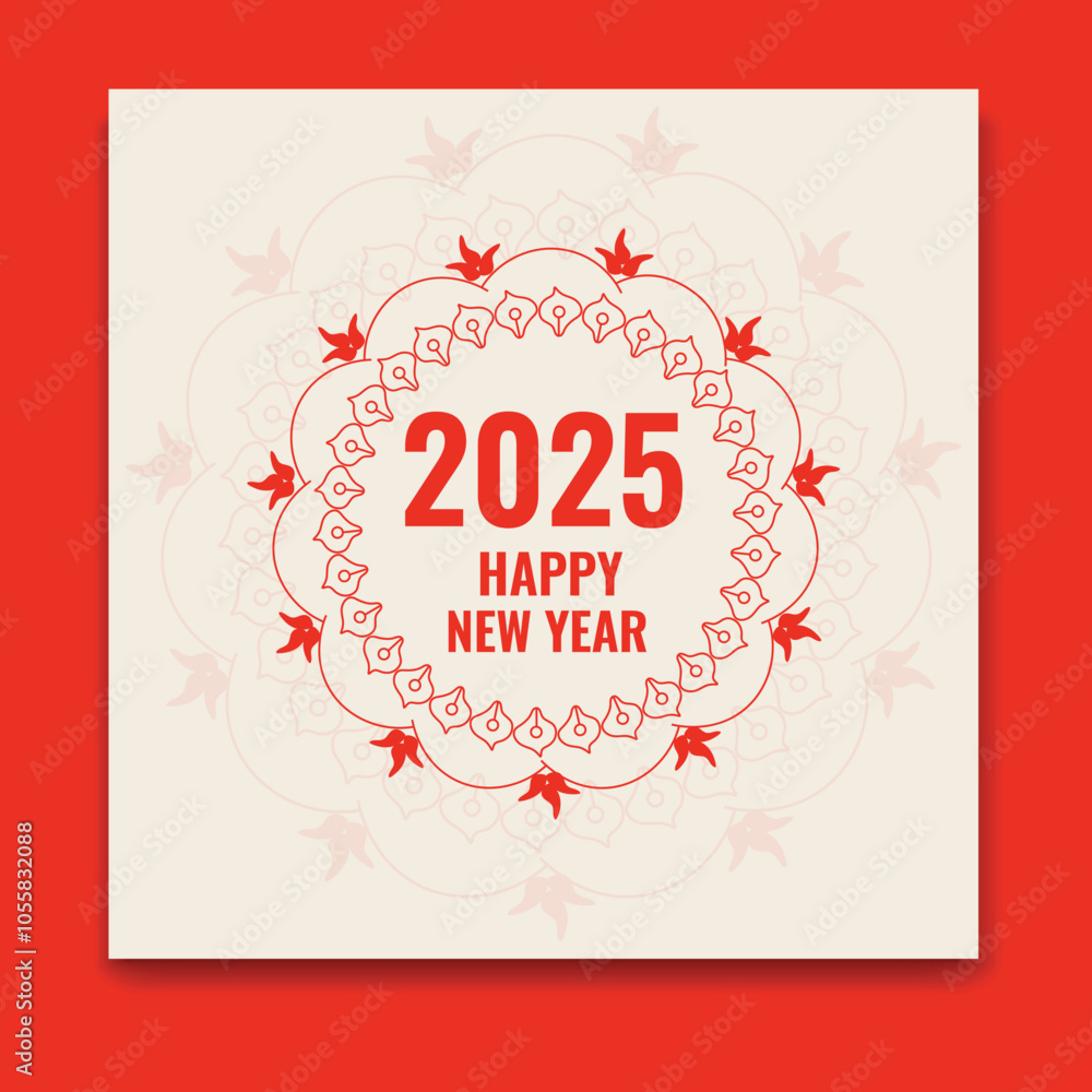Fototapeta premium New year Social Media Post 
