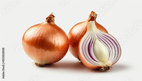 Wallpaper Mural Fresh onion bulb isolated on  white background Torontodigital.ca