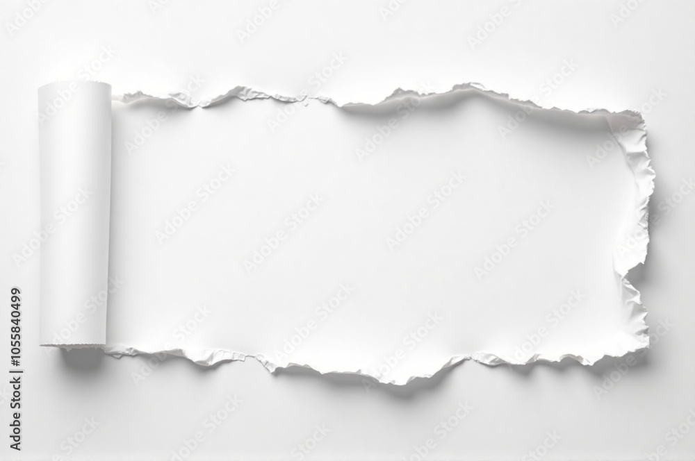 Obraz premium torn white paper with blank space for text