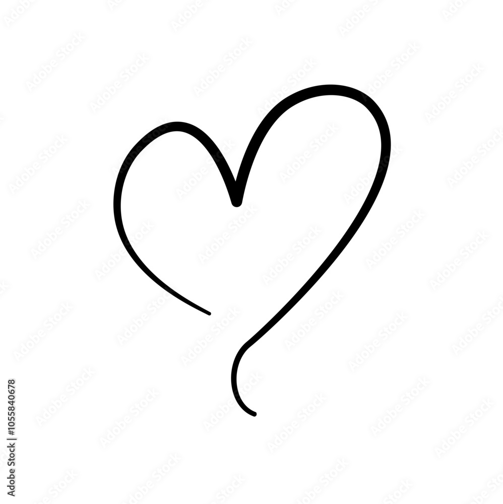 flourish calligraphy heart. Illustration vector hand drawn flourish calligraphy heart. Illustration vector hand drawn