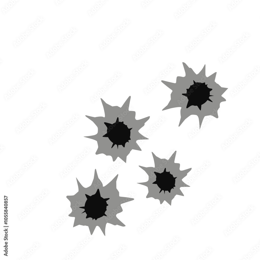 Hand Drawn Bullet Hole Hand Drawn Bullet Hole