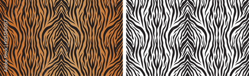 Tiger Print Texture Skin pattern design vector illustration.