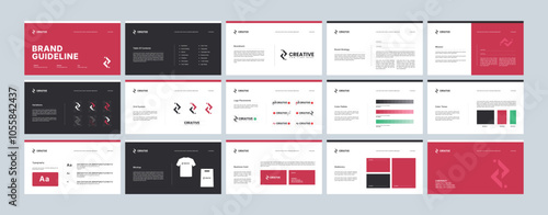 Complete Brand Identity Guidelines Template, Professional Logo Presentation, Modern Brand Guidelines Template