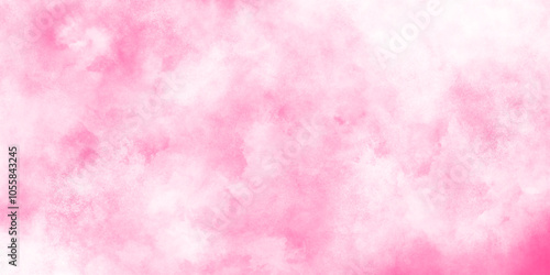 Beautiful and smooth soft blurred pink texture, Acrylic shinny pink flowing ink grunge texture, white clouds on pink soft watercolor paper texture, Soft pink clouds texture with white tiny clouds.