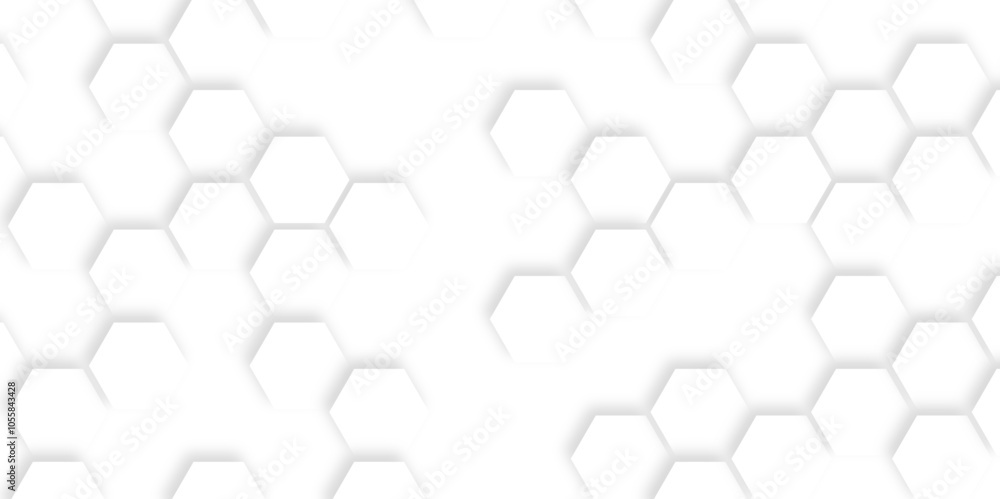 Abstract white hexagon concept design background. Seamless bright white honeycomb banner design. Abstract white hexagon concept design background. Seamless bright white honeycomb banner design.