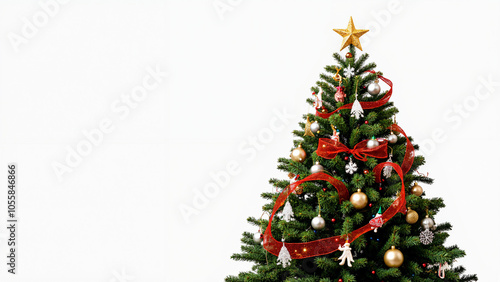 Festive Christmas Tree: Isolated Holiday Decor for Marketing, Cards, and Seasonal Promotions (140 characters)