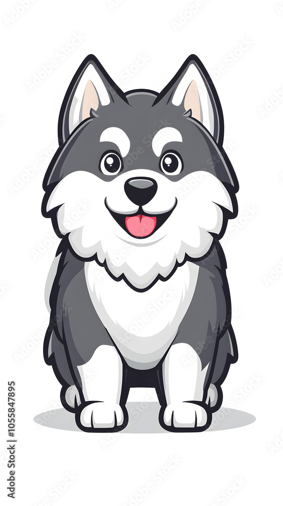 Happy cartoon dog Happy cartoon dog