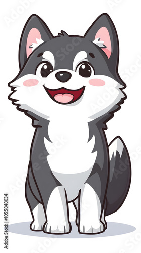 Happy cartoon puppy