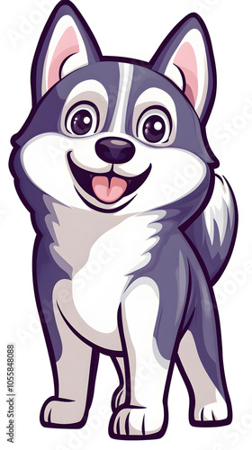 Happy cartoon dog