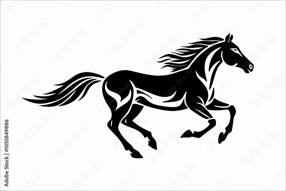 Galloping Horse Silhouette Vector Galloping Horse Silhouette Vector