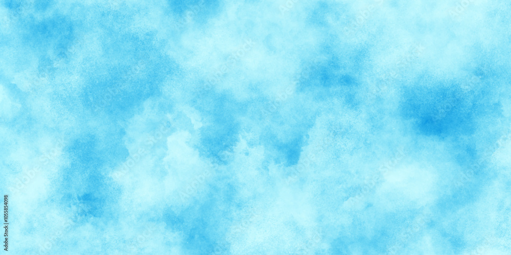 The white cloud and blue sky watercolor grunge texture, Grunge watercolor paint splash and stains of clouds or fog, painted mottled blue paper texture with vintage marble stains. The white cloud and blue sky watercolor grunge texture, Grunge watercolor paint splash and stains of clouds or fog, painted mottled blue paper texture with vintage marble stains.