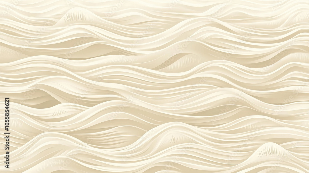 Gentle waves of textured beige design flowing across the surface in a soft, calming pattern, perfect for backgrounds or decoration Gentle waves of textured beige design flowing across the surface in a soft, calming pattern, perfect for backgrounds or decoration