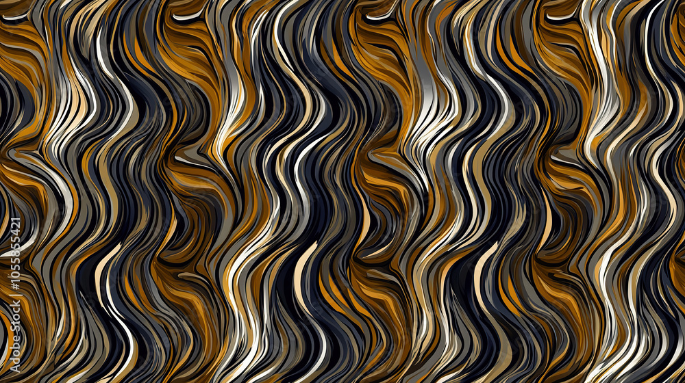 Abstract swirling patterns in rich brown, black, and gold shades create a captivating visual texture with a flowing design Abstract swirling patterns in rich brown, black, and gold shades create a captivating visual texture with a flowing design