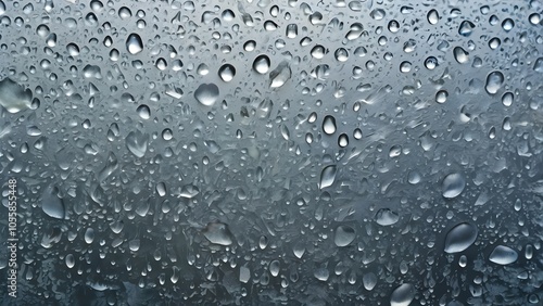 Wallpaper Mural Frosted Glass with Detailed Condensation Texture - Refreshing Close Up Torontodigital.ca