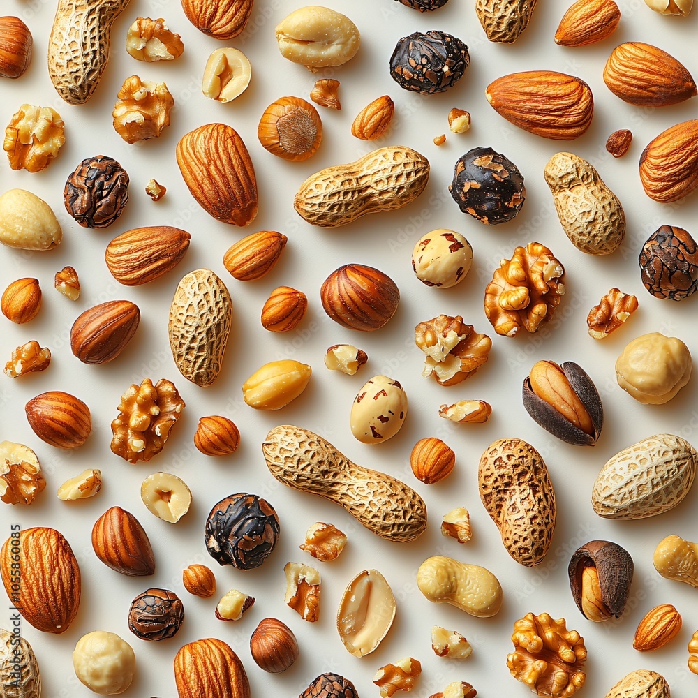 A wholesome assortment of nuts, ideal for World Vegan Month promotions, recipes, nutrition articles, and healthy lifestyle campaigns. Perfect for eco-friendly branding. A wholesome assortment of nuts, ideal for World Vegan Month promotions, recipes, nutrition articles, and healthy lifestyle campaigns. Perfect for eco-friendly branding.