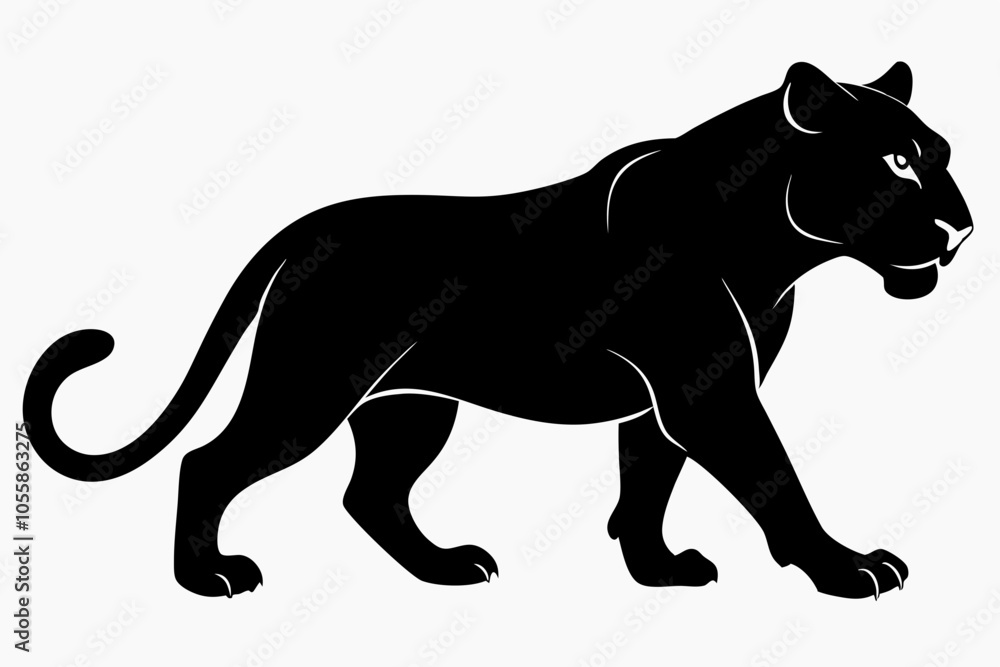 black panther silhouette vector, Black Panther Icon, black panther silhouette vector, Black Panther Icon,
