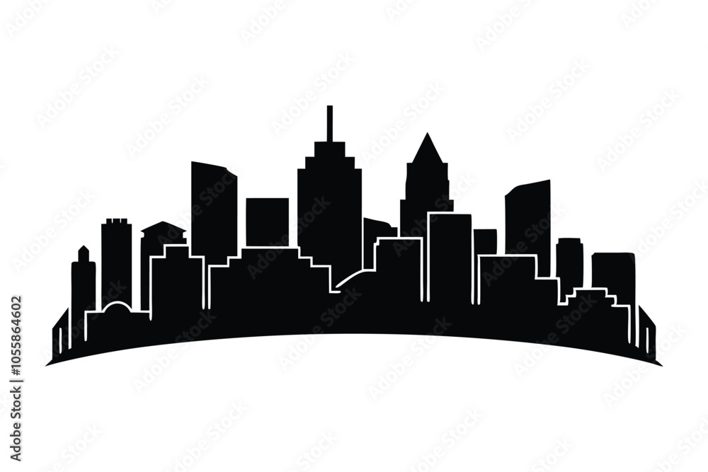 Obraz premium Urban skyline vector silhouette