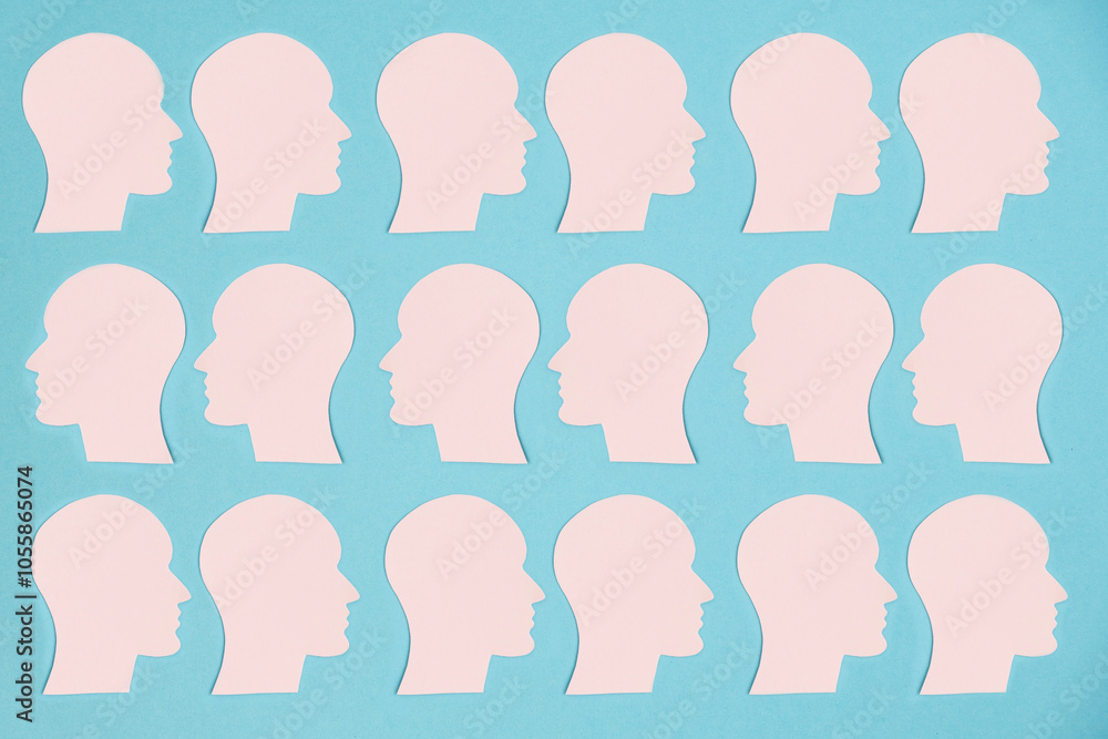 Paper head with confusion,problems concept Paper head with confusion,problems concept
