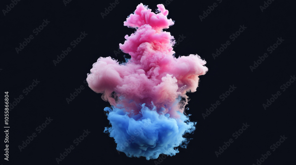 Fototapeta premium color smoke on black background