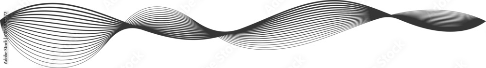 custom made wallpaper toronto digitalGraceful black lines flow on white, creating a modern wavy shape. Ideal for sleek designs, exuding motion and energy. Monochrome elegance adds sophistication to this versatile graphic element