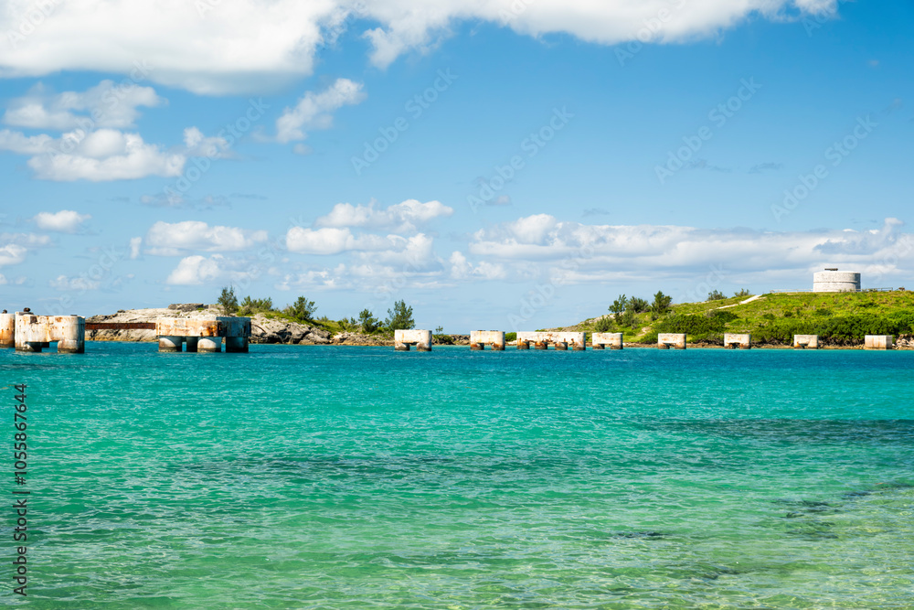 Fototapeta premium Historical Landmark Martello Tower in Bermuda