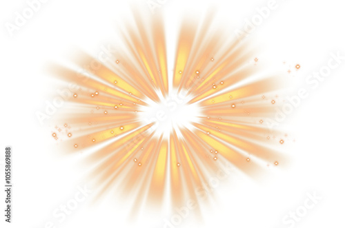 Sun rays using star dust particles and glare. Rays with soft texture, noise is highlighted on transparent background. PNG format is easy to use.