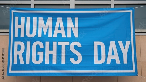 human rights day illustration banner background. World international day of Human rights for justice template.