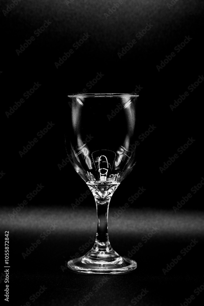 Glass stem on white background Glass stem on white background