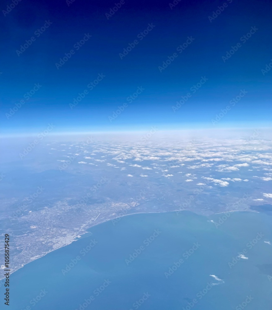 blue sky with clouds and sea blue sky with clouds and sea