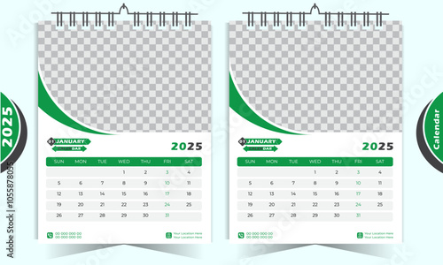 modern 2025 year calendar  Monthly planner design in corporate and business style