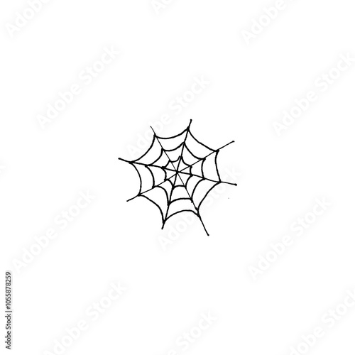 Halloween spider web in watercolor.
Hand painted