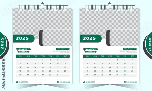 Calendar design  2025, corporate calendar template 