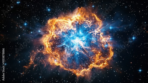 Wallpaper Mural Vibrant Supernova Shockwave Expanding in Deep Space Torontodigital.ca