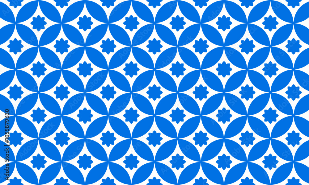 Fototapeta premium Circles tile pattern. Seamless geometric pattern background. Abstract circle modern design wallpaper 