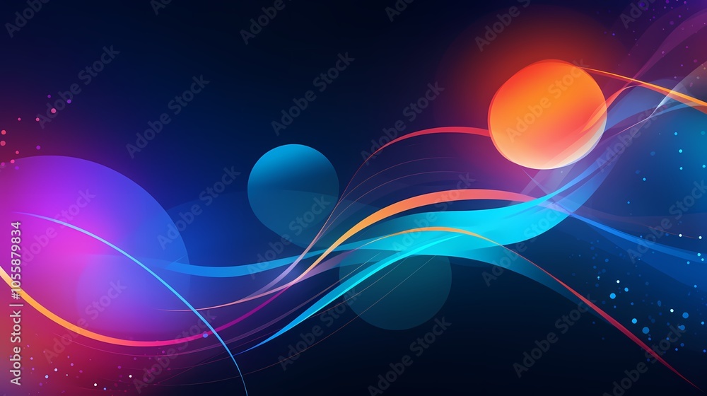 Colorful and fluid abstract design with smooth curves and vibrant gradients. Colorful and fluid abstract design with smooth curves and vibrant gradients.