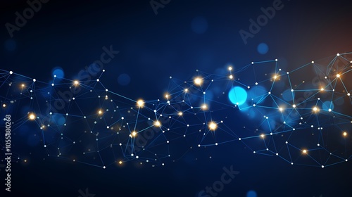 Futuristic digital cityscape with glowing lines and data servers