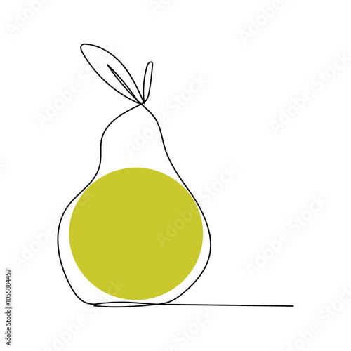 Pear fruits continuous one line drawing vector illustration.
Pear fruits continuous one line drawing  One line pear design. Hand drawn minimalism style vector illustration isolated on white background