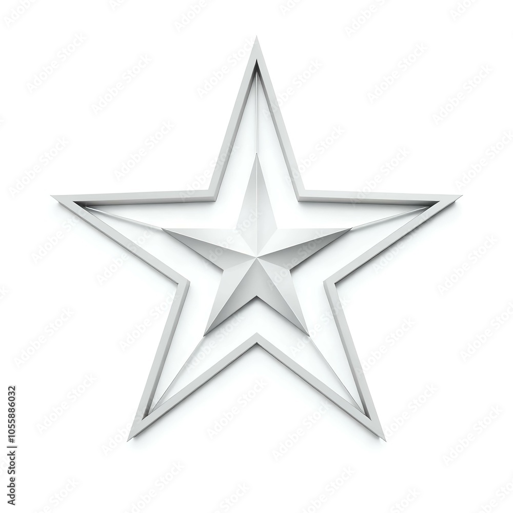 Star Symbol, Isolated on White Star Symbol, Isolated on White